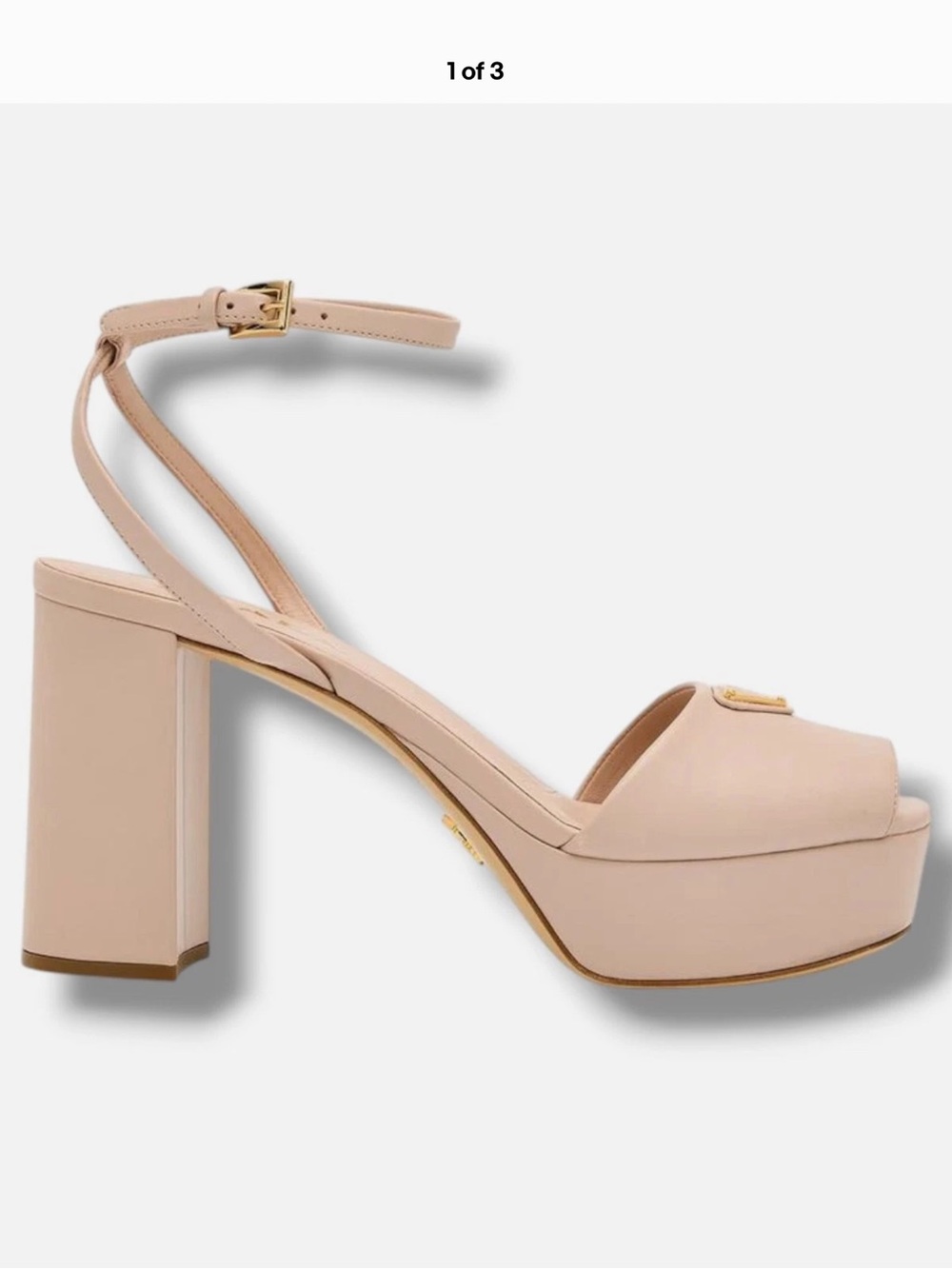 Platform Block Heel Sandals in Blush with Ankle Strap